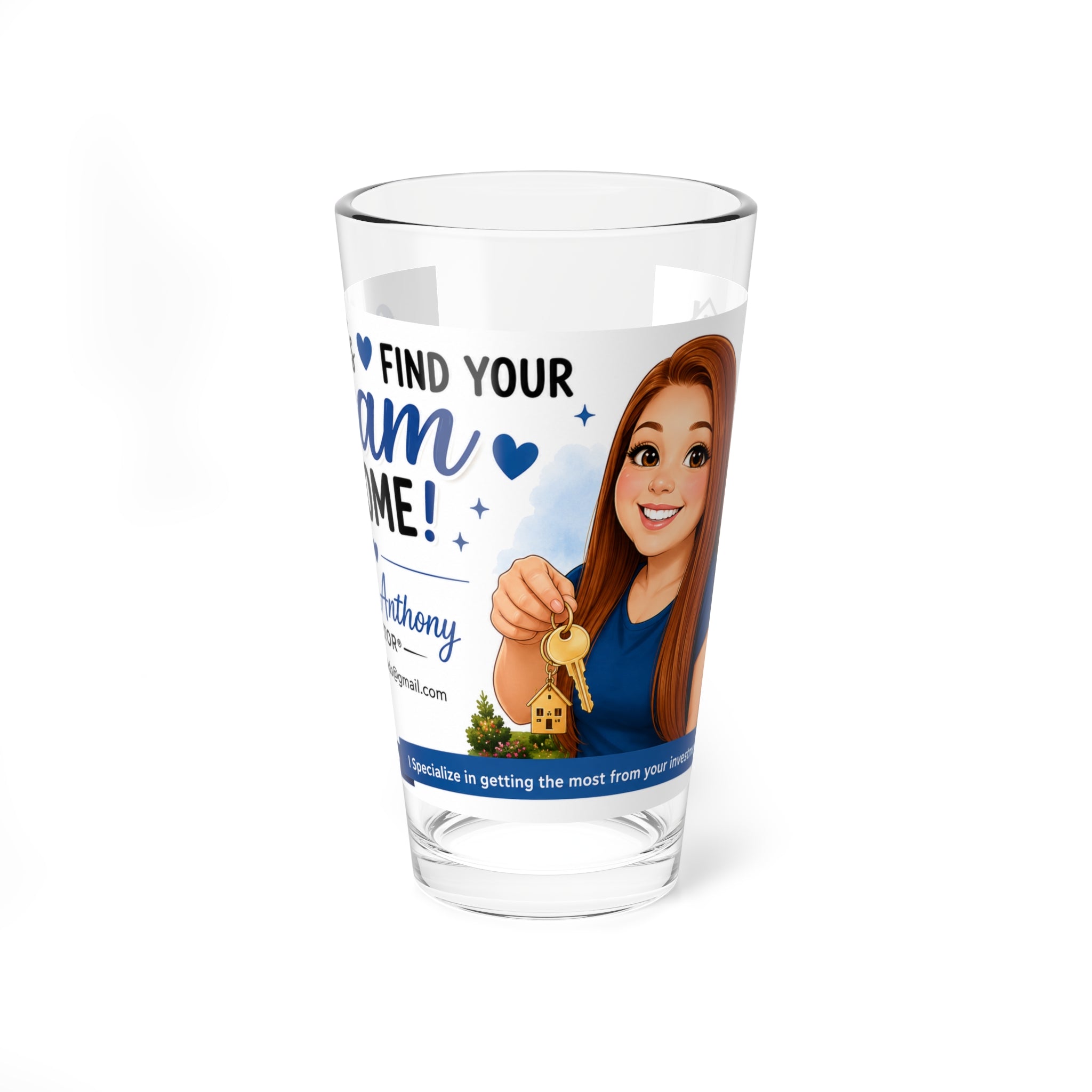 Personalized Mixing Glass, 16oz