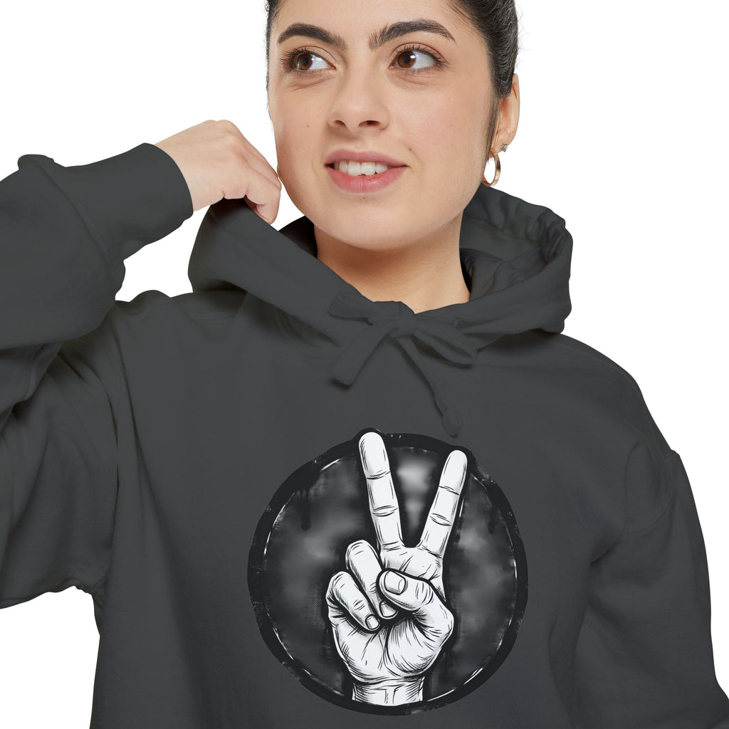 Peace Sign bulldog Hoodie "Explaining Why I Am Right"—  Graphic Pullover