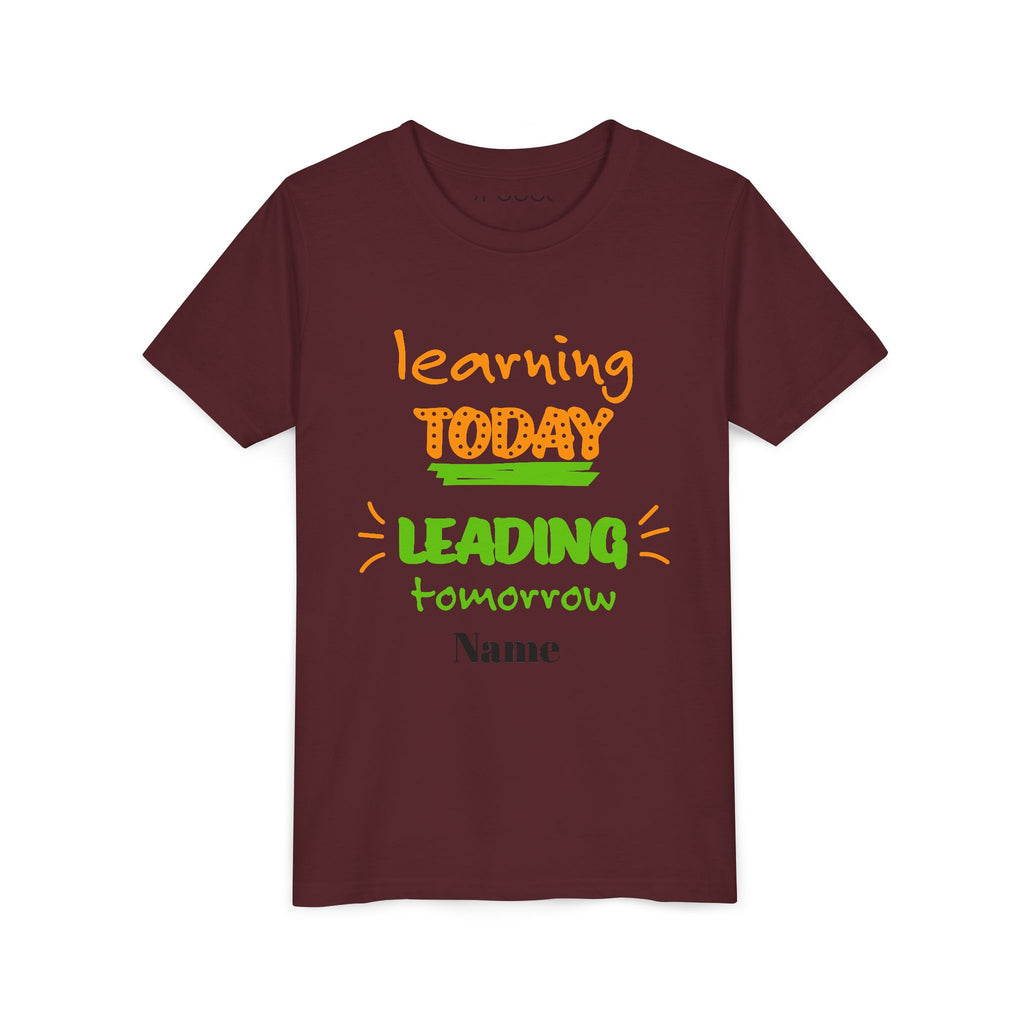 Personalized Youth Tee - Learning Today Leading Tomorrow