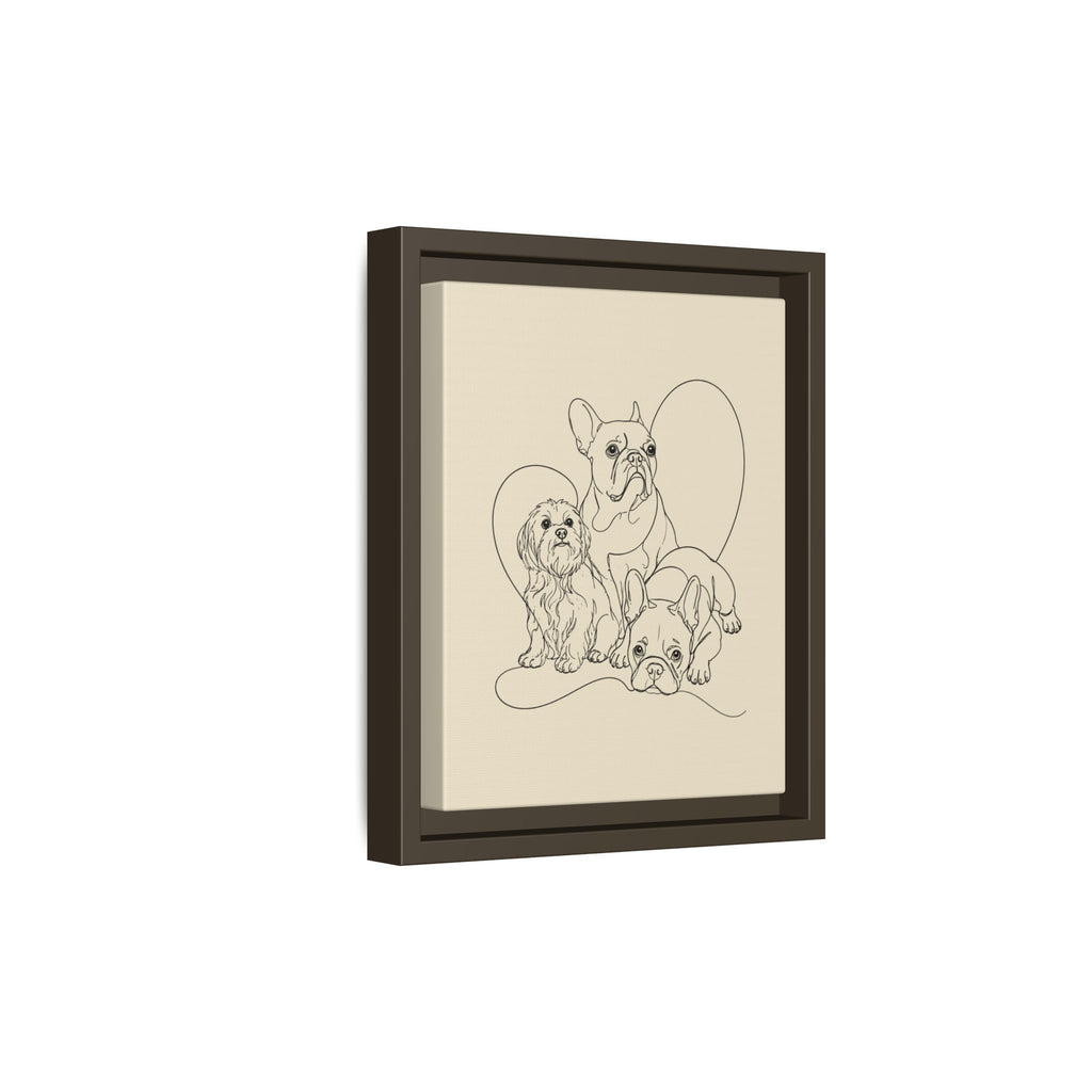Frenchie Matte Canvas, Framed (Multi-color)