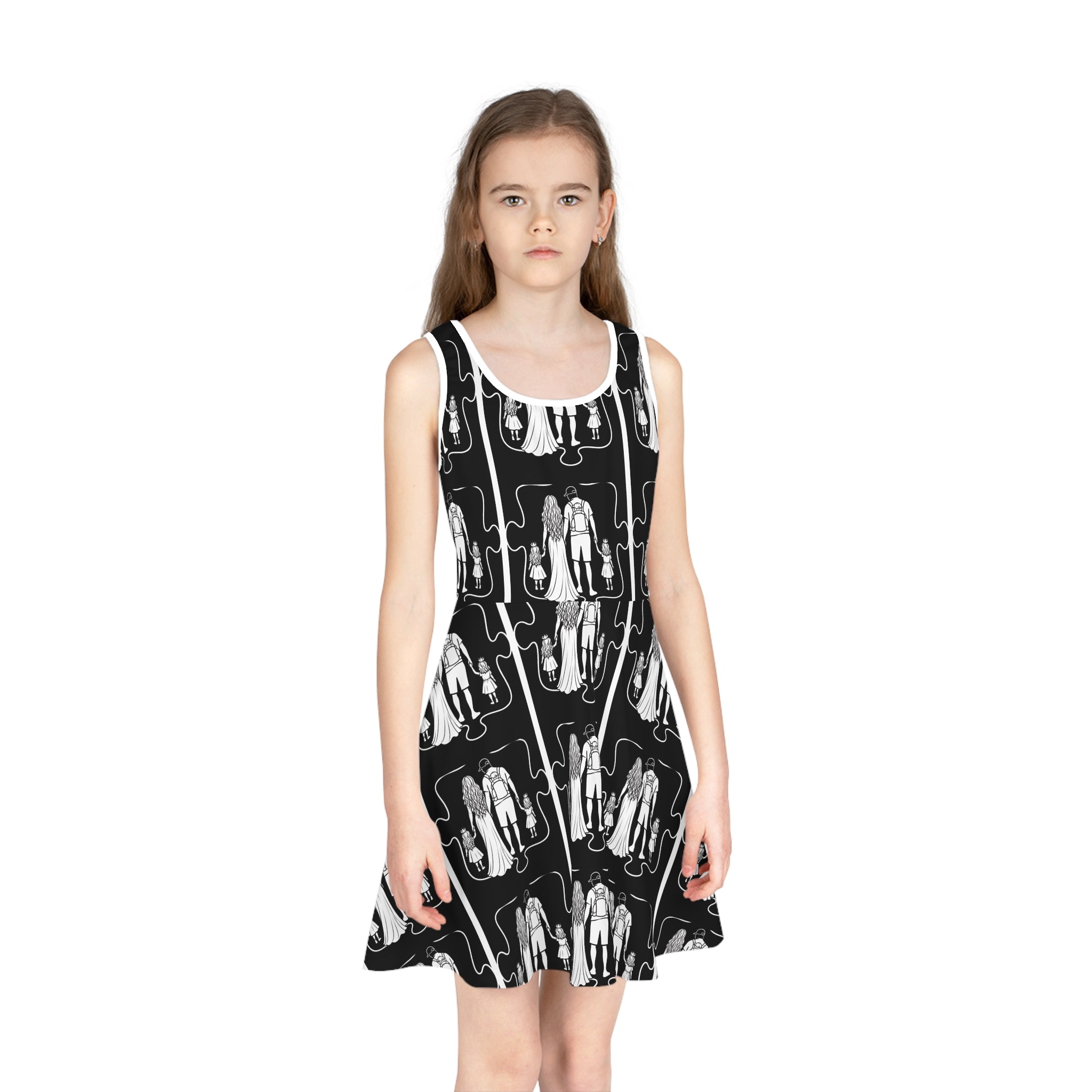 Girls' Sleeveless Sundress (AOP)