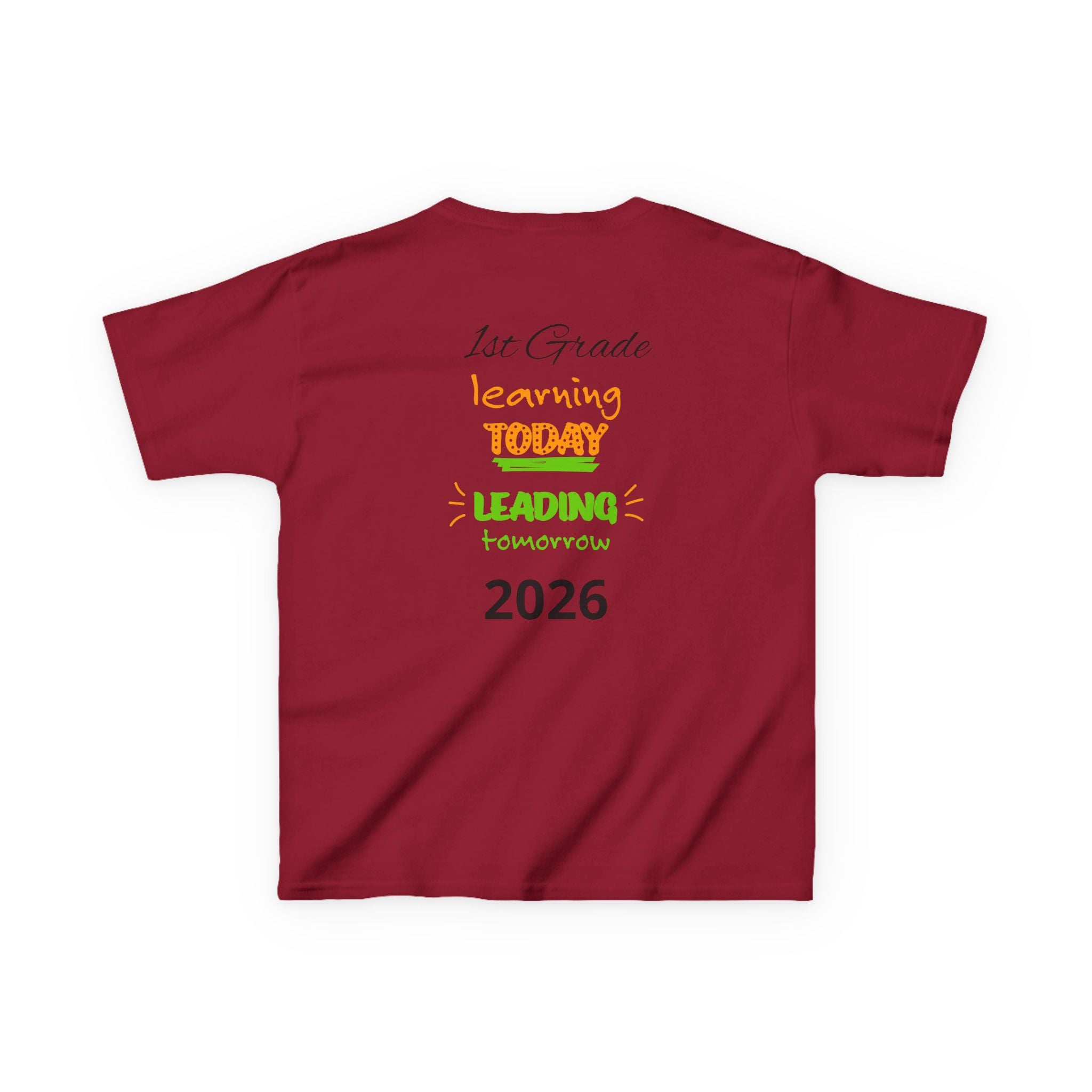 Kids 'Boss' Personalized T‑Shirt — Colorful Crayon Design (Custom Name)