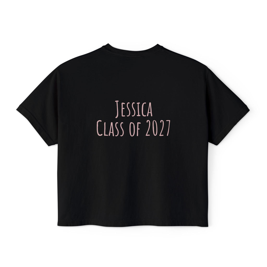 Women's Boxy Tee — Personalized "The Next Chapter" Graduation Shirt (Custom Name, Custom Class of )
