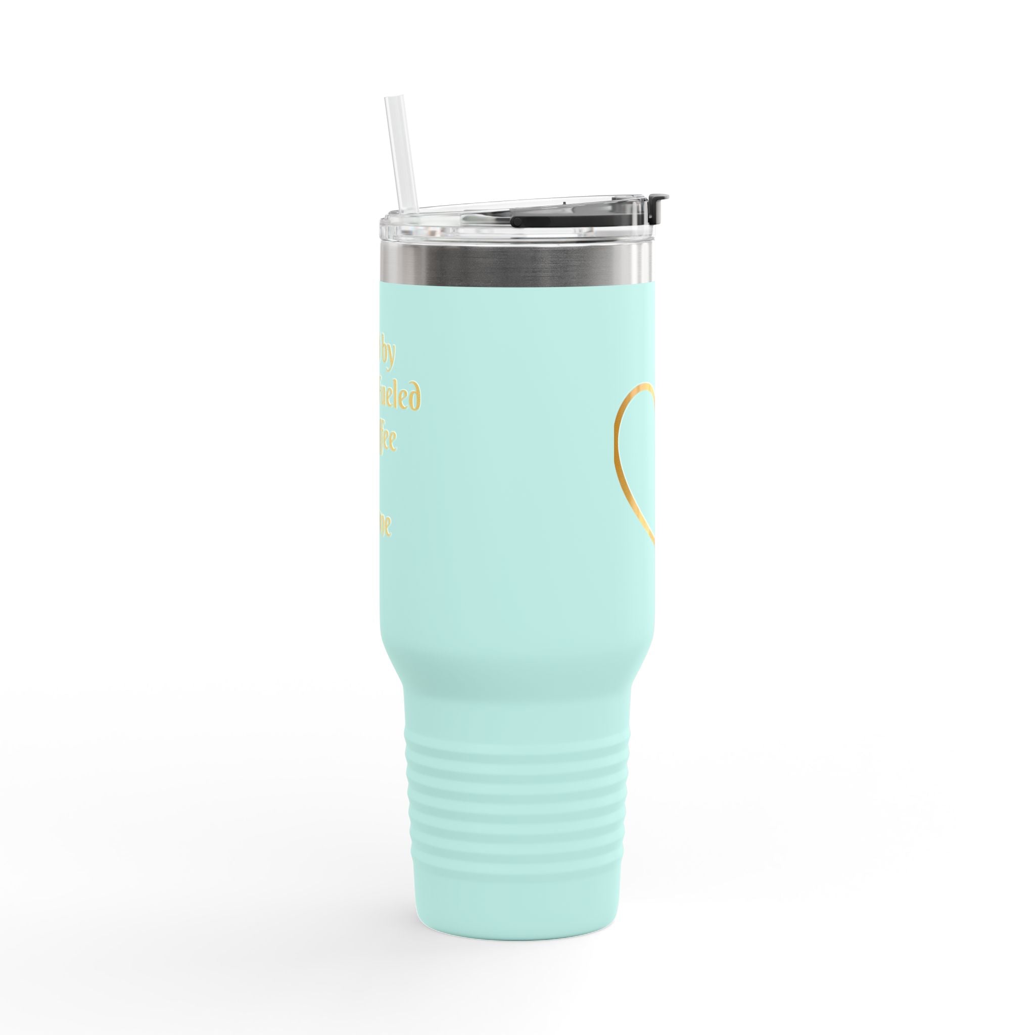 Personalized Christian Heart Cross 40oz Insulated Travel Mug