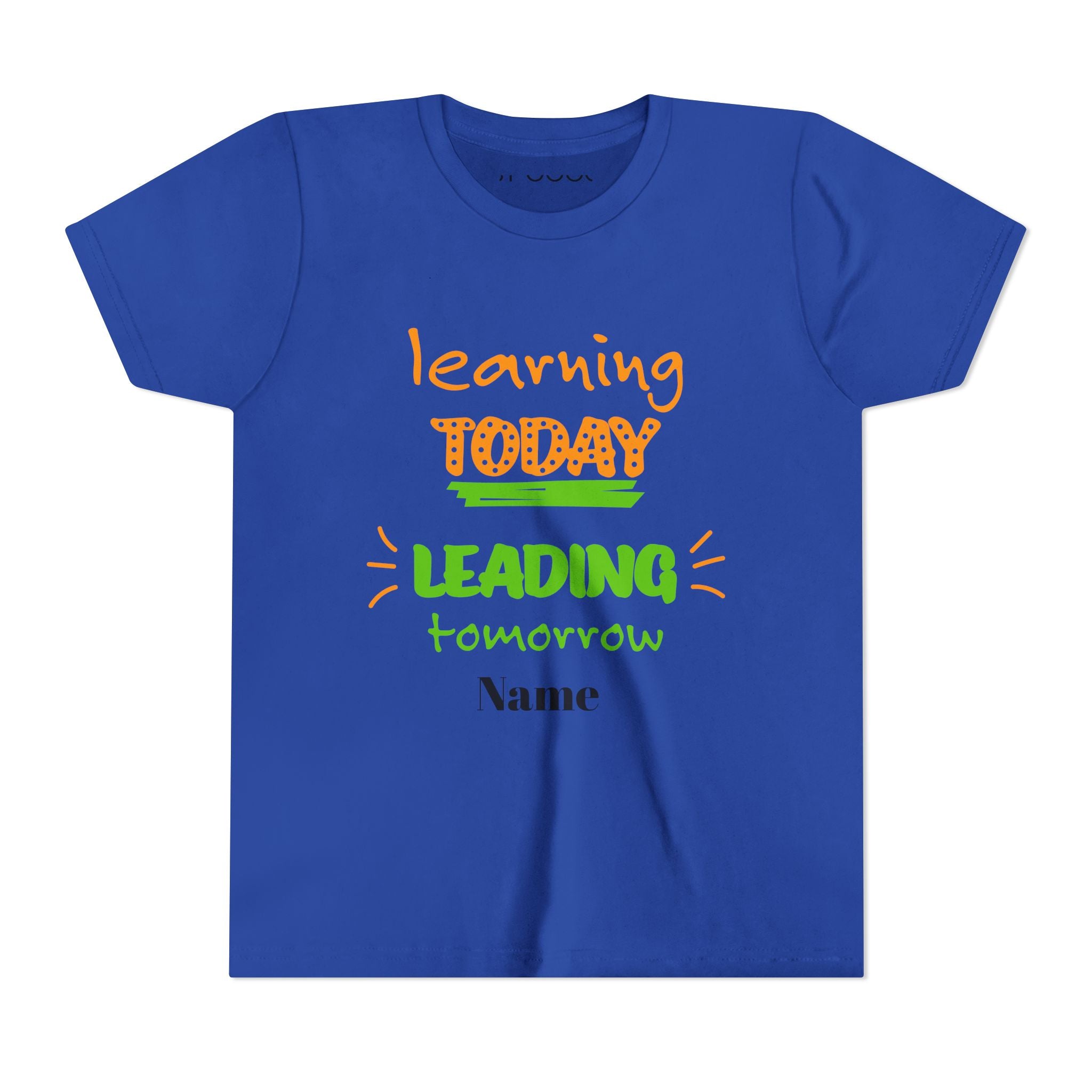 Personalized Youth Tee - Learning Today Leading Tomorrow