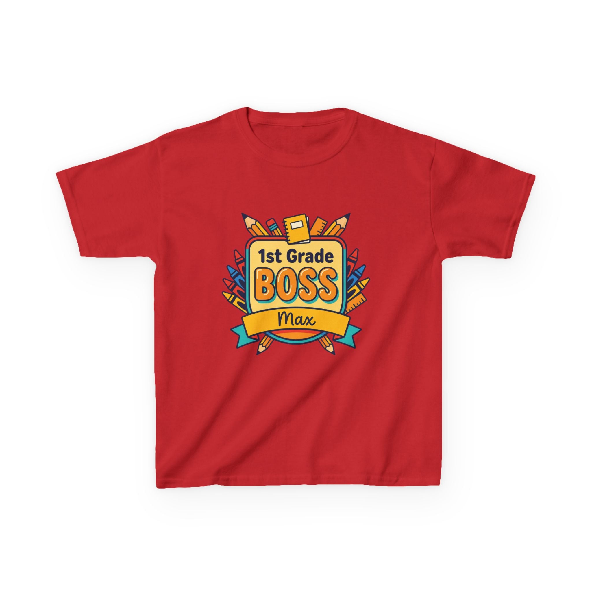 Kids Tee —  Back to School "BOSS" Personalized : "Learning Today, Leading Tomorrow"