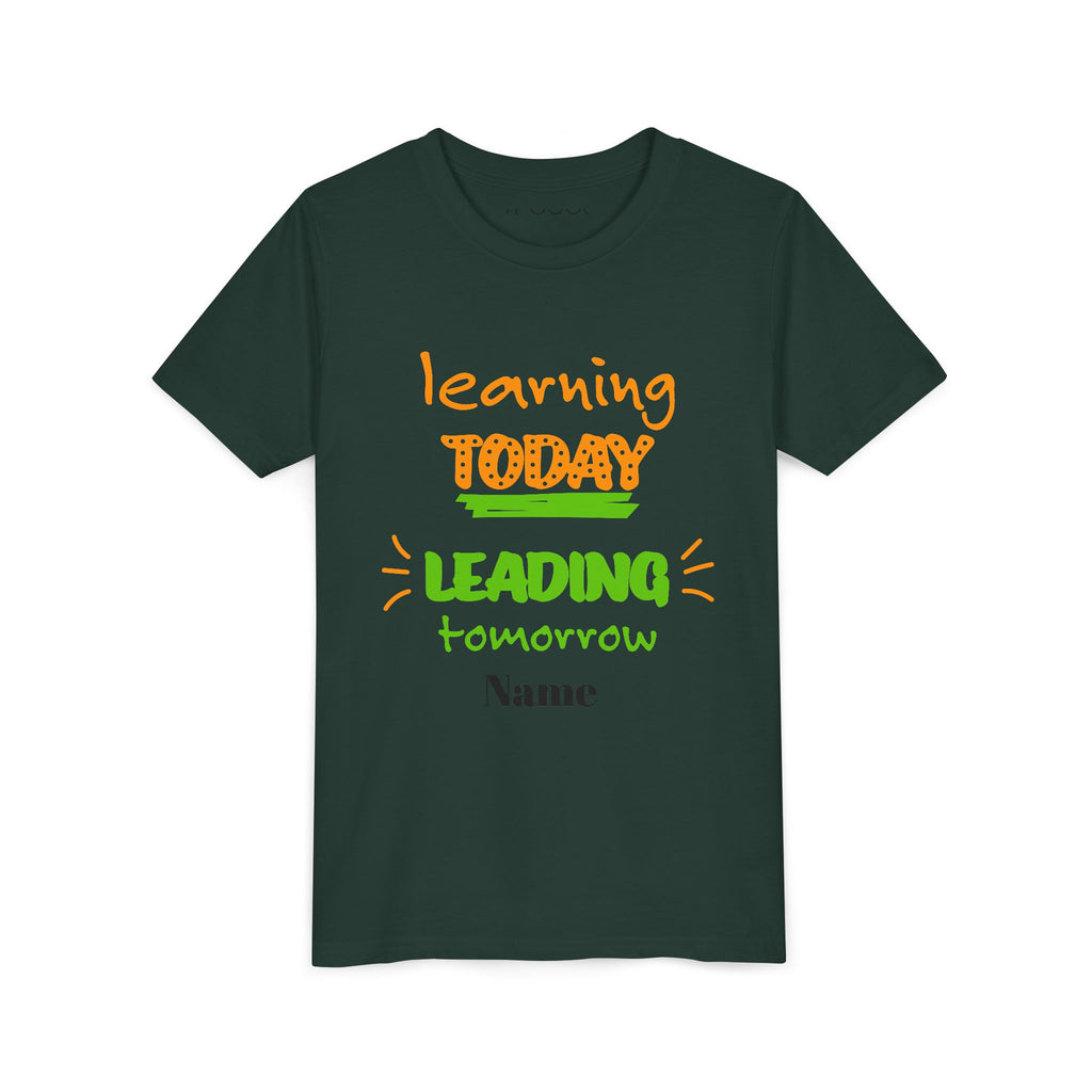 Personalized Youth Tee - Learning Today Leading Tomorrow