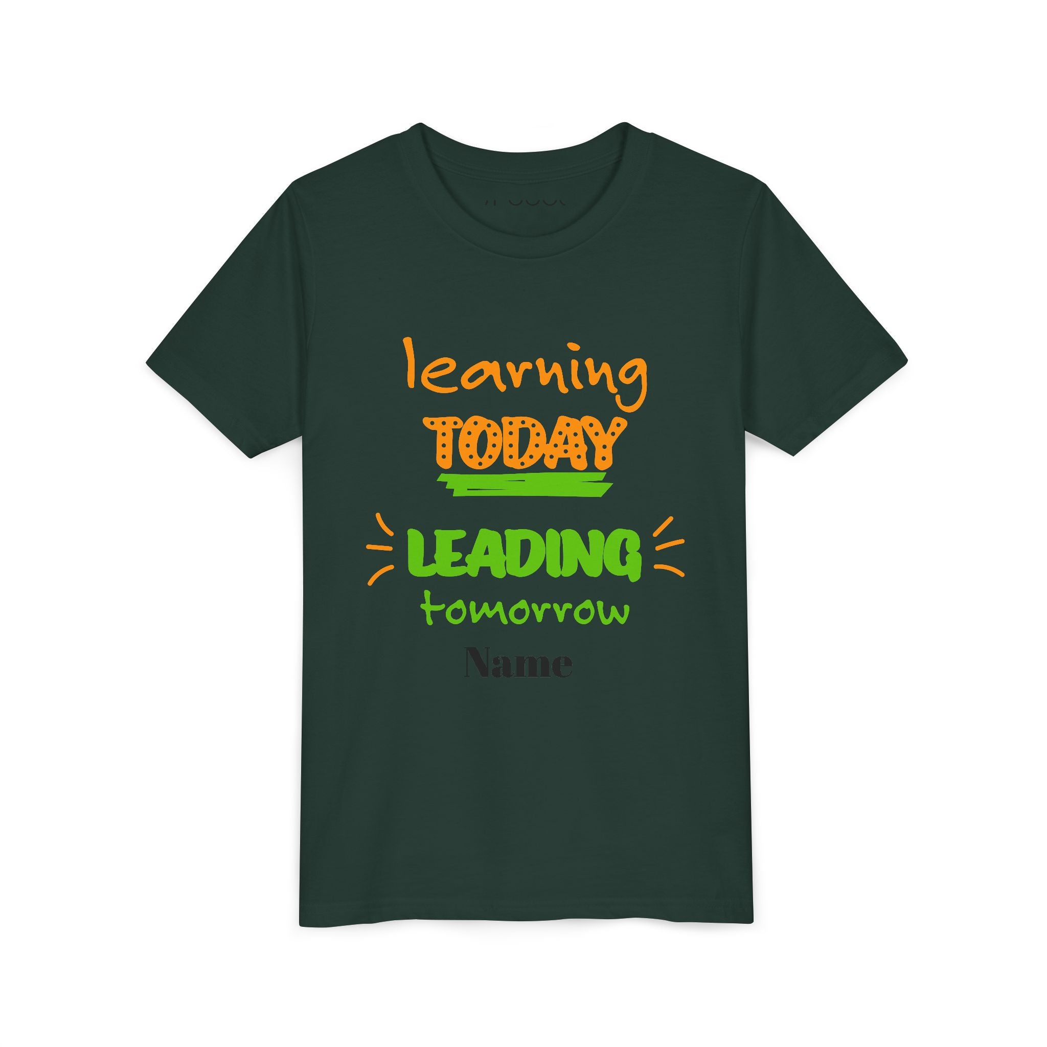 Personalized Youth Tee - Learning Today Leading Tomorrow