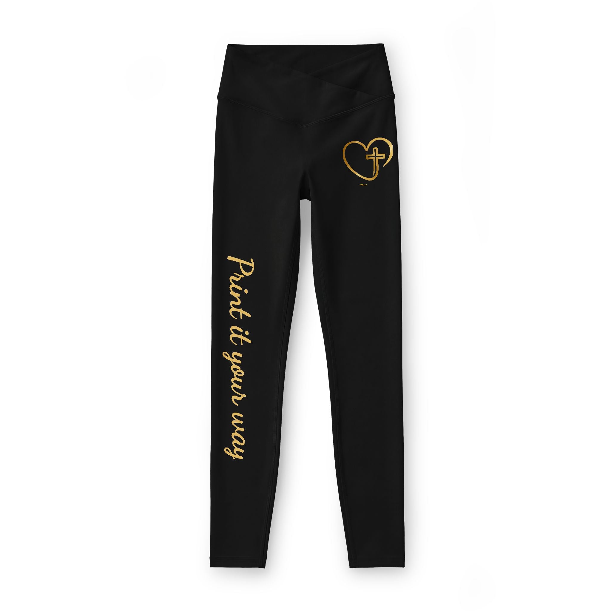 Personalized Faith Heart Leggings — Personalized  Yoga Leggings