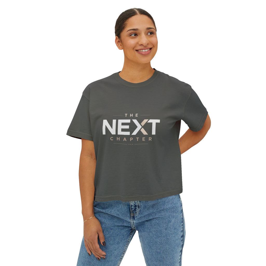 Women's Boxy Tee — Personalized "The Next Chapter" Graduation Shirt (Custom Name, Custom Class of )