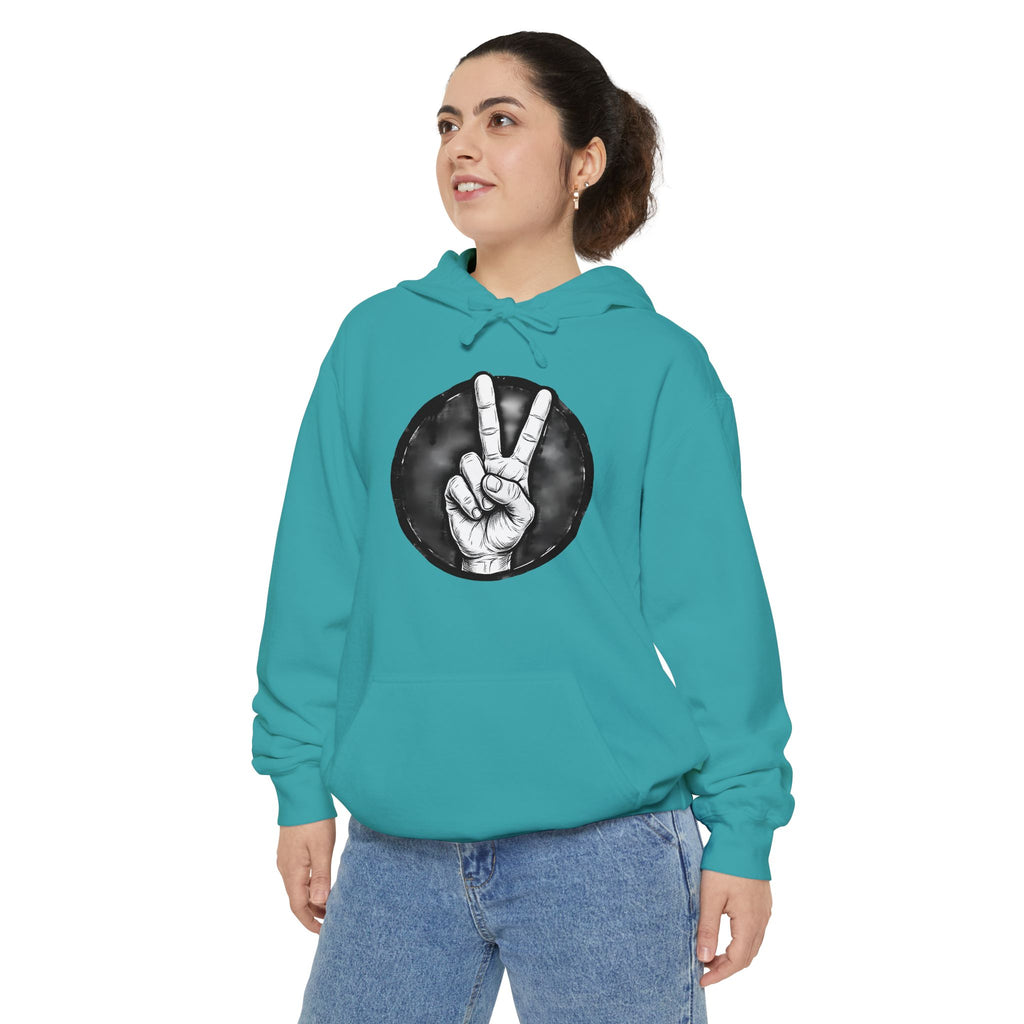 Peace Sign bulldog Hoodie "Explaining Why I Am Right"—  Graphic Pullover
