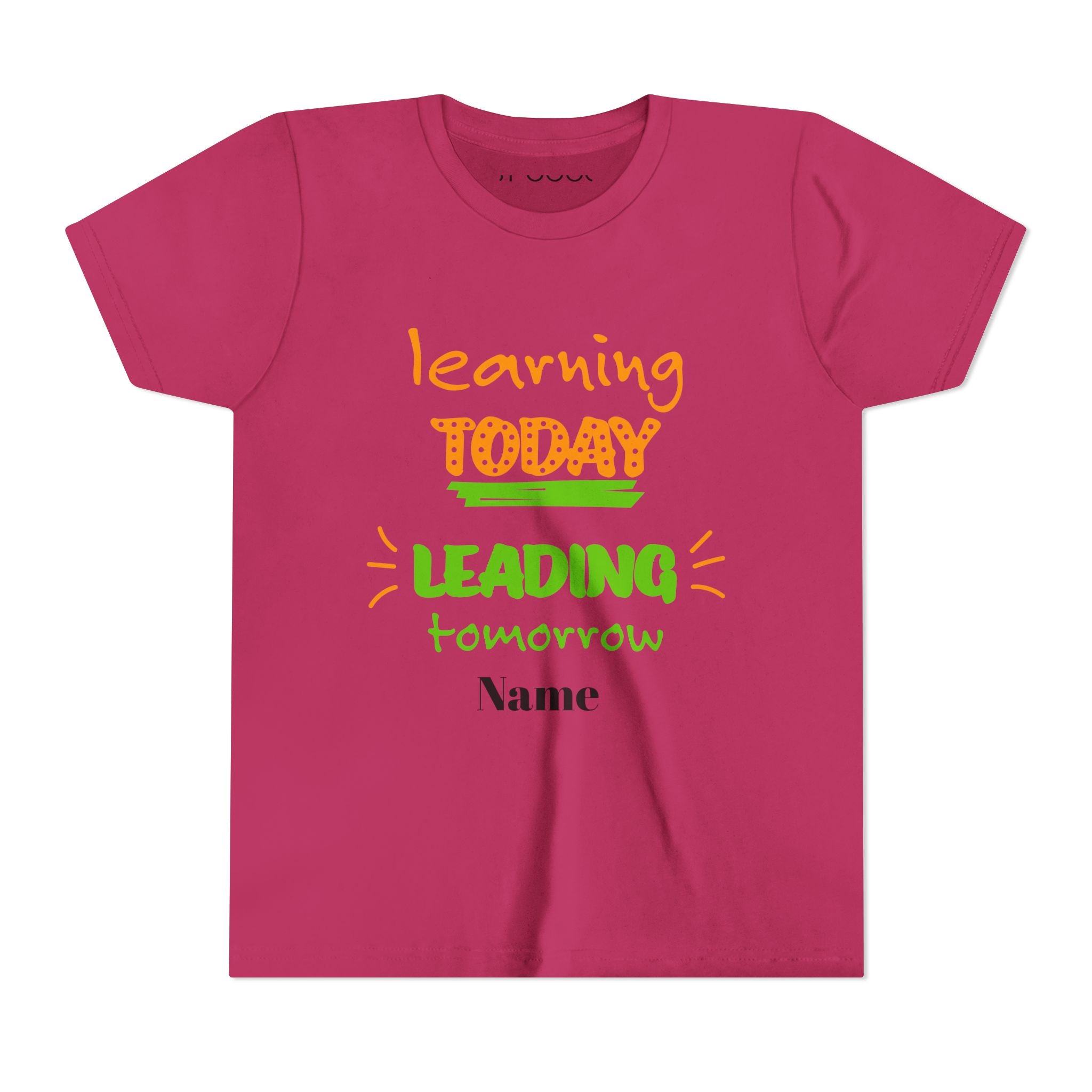 Personalized Youth Tee - Learning Today Leading Tomorrow