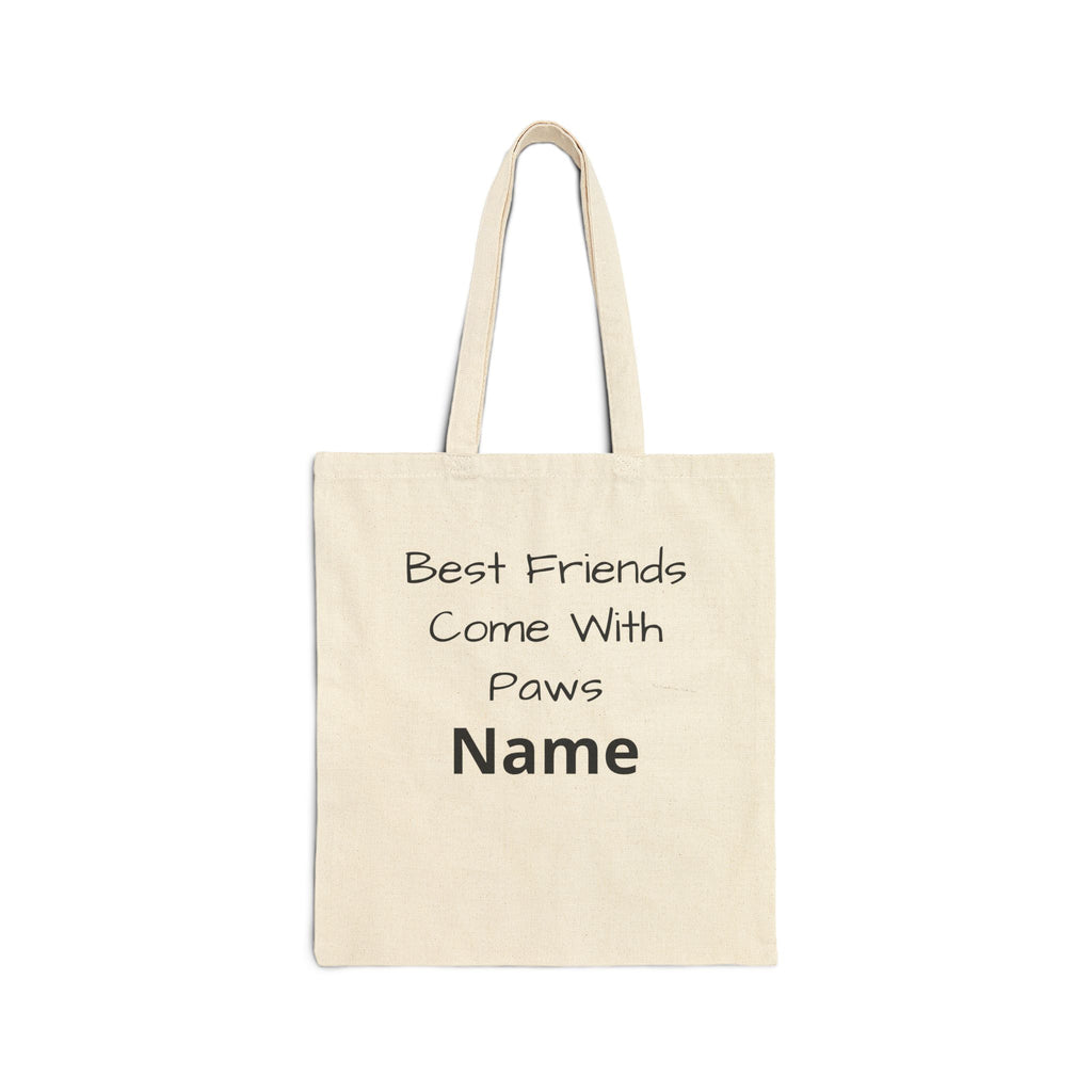 Custom Tote Bag — Minimal Line Art Dog & Child Illustration Cotton Canvas Tote