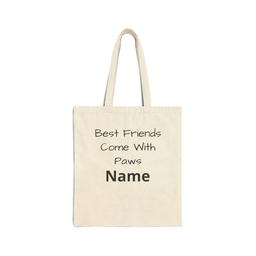 Custom Tote Bag — Minimal Line Art Dog & Child Illustration Cotton Canvas Tote