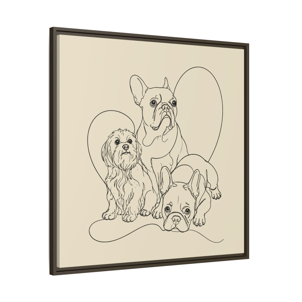 Frenchie Matte Canvas, Framed (Multi-color)