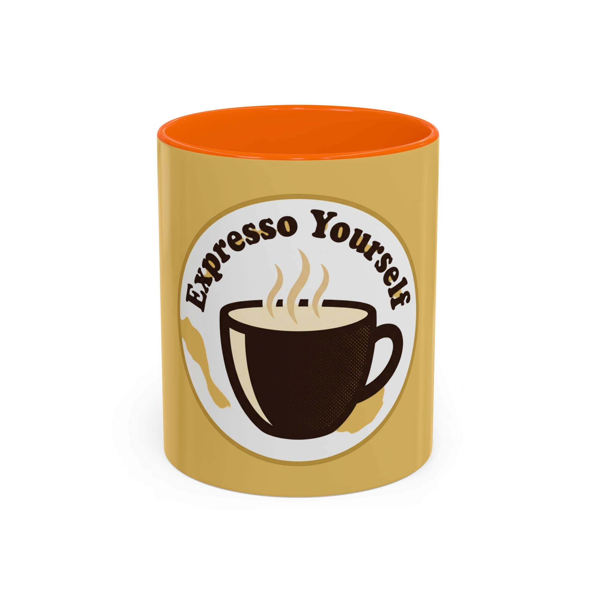 Personalized Espresso Yourself Accent Coffee Mug - Funny Coffee Lover Gift (11/15oz)