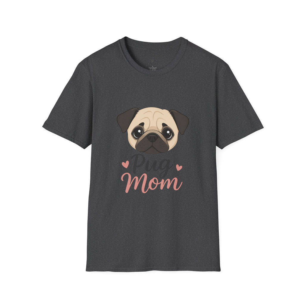 Pug Mom T-Shirt — Cute Pug Face Graphic Tee for Dog Lovers