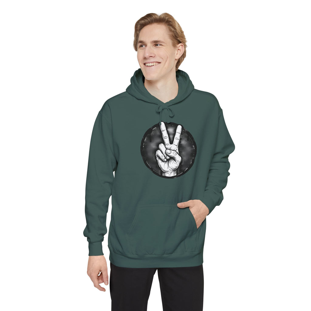 Peace Sign bulldog Hoodie "Explaining Why I Am Right"—  Graphic Pullover