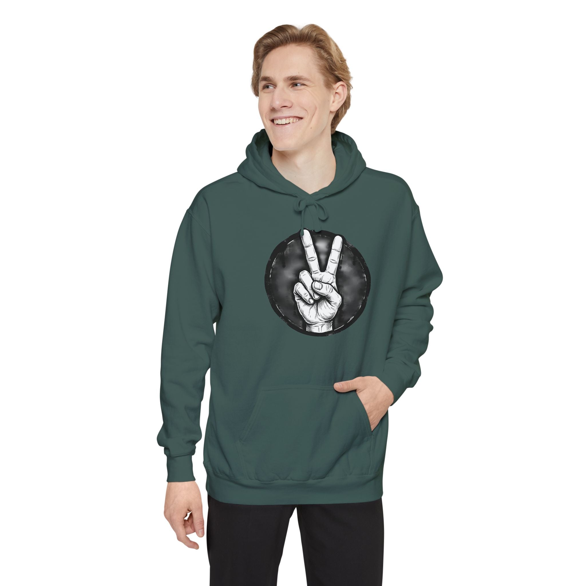 Peace Sign bulldog Hoodie "Explaining Why I Am Right"—  Graphic Pullover