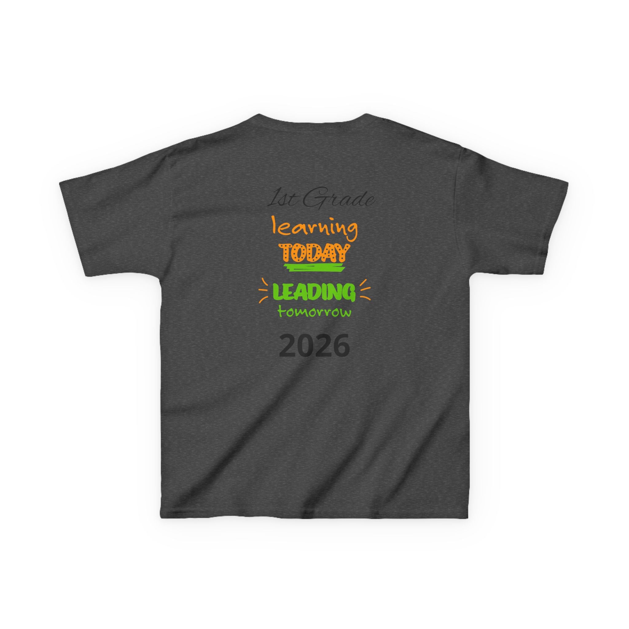 Kids 'Boss' Personalized T‑Shirt — Colorful Crayon Design (Custom Name)