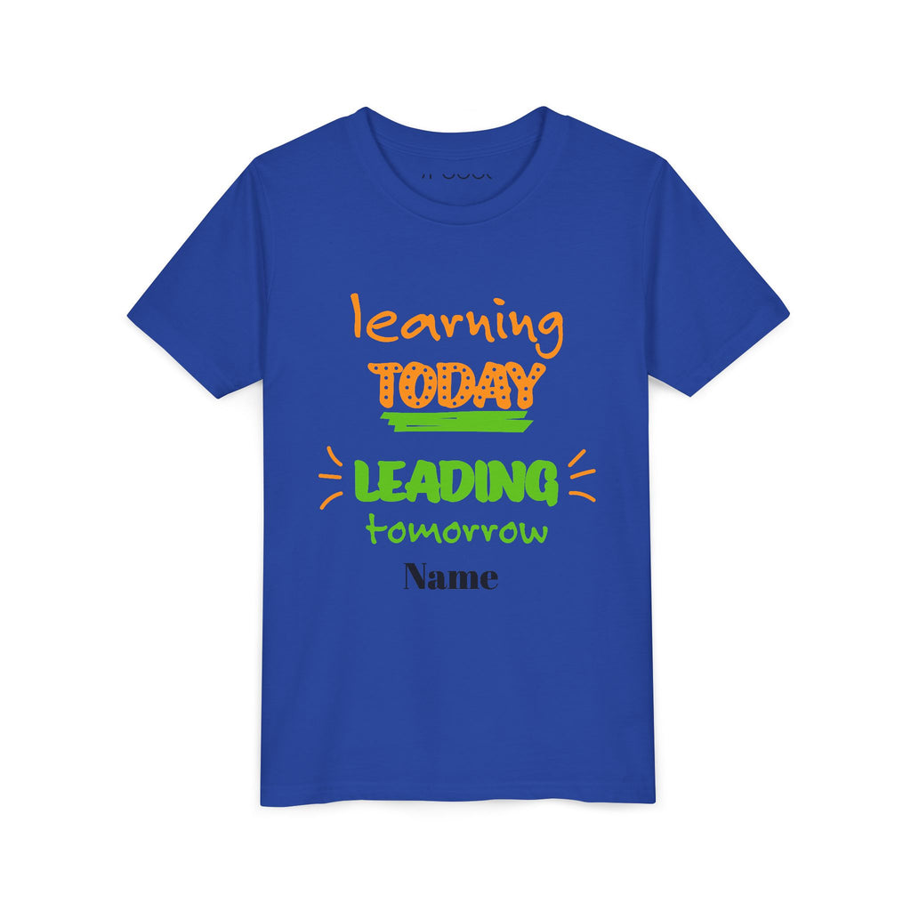 Personalized Youth Tee - Learning Today Leading Tomorrow