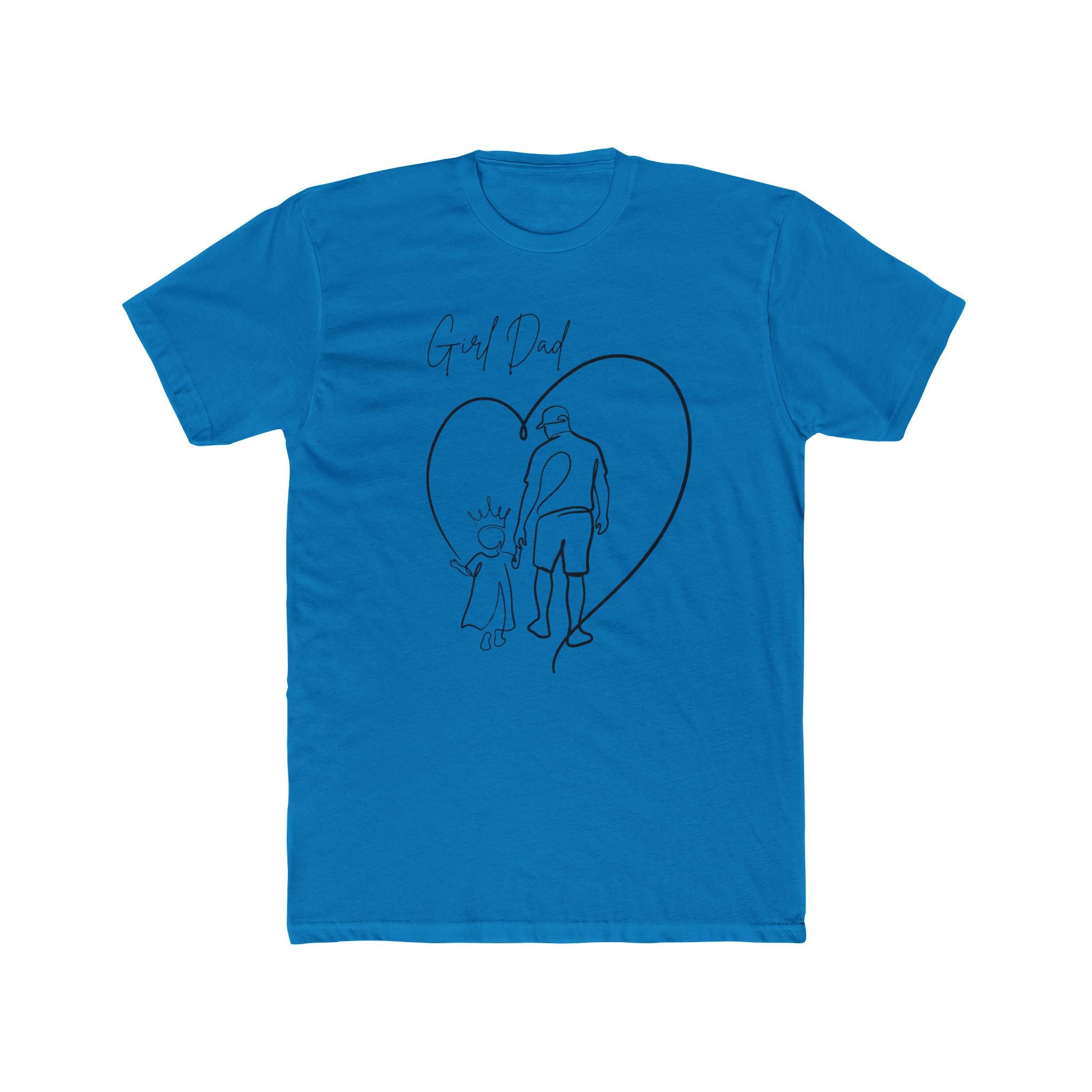 T-Shirt — Girl Dad Line Art Tee (Father & Daughter Heart Design)