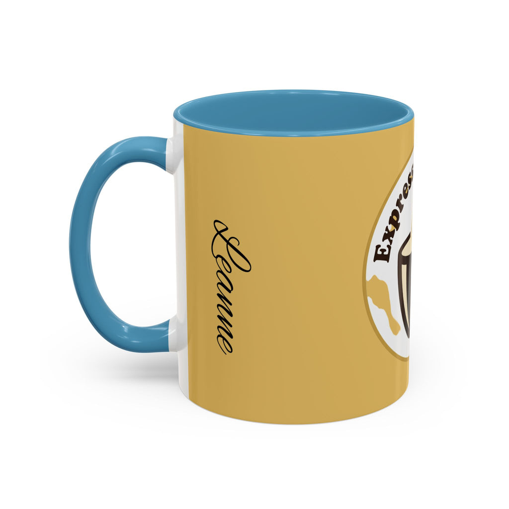 Personalized Espresso Yourself Accent Coffee Mug - Funny Coffee Lover Gift (11/15oz)