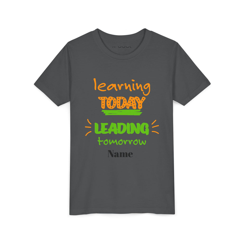 Personalized Youth Tee - Learning Today Leading Tomorrow