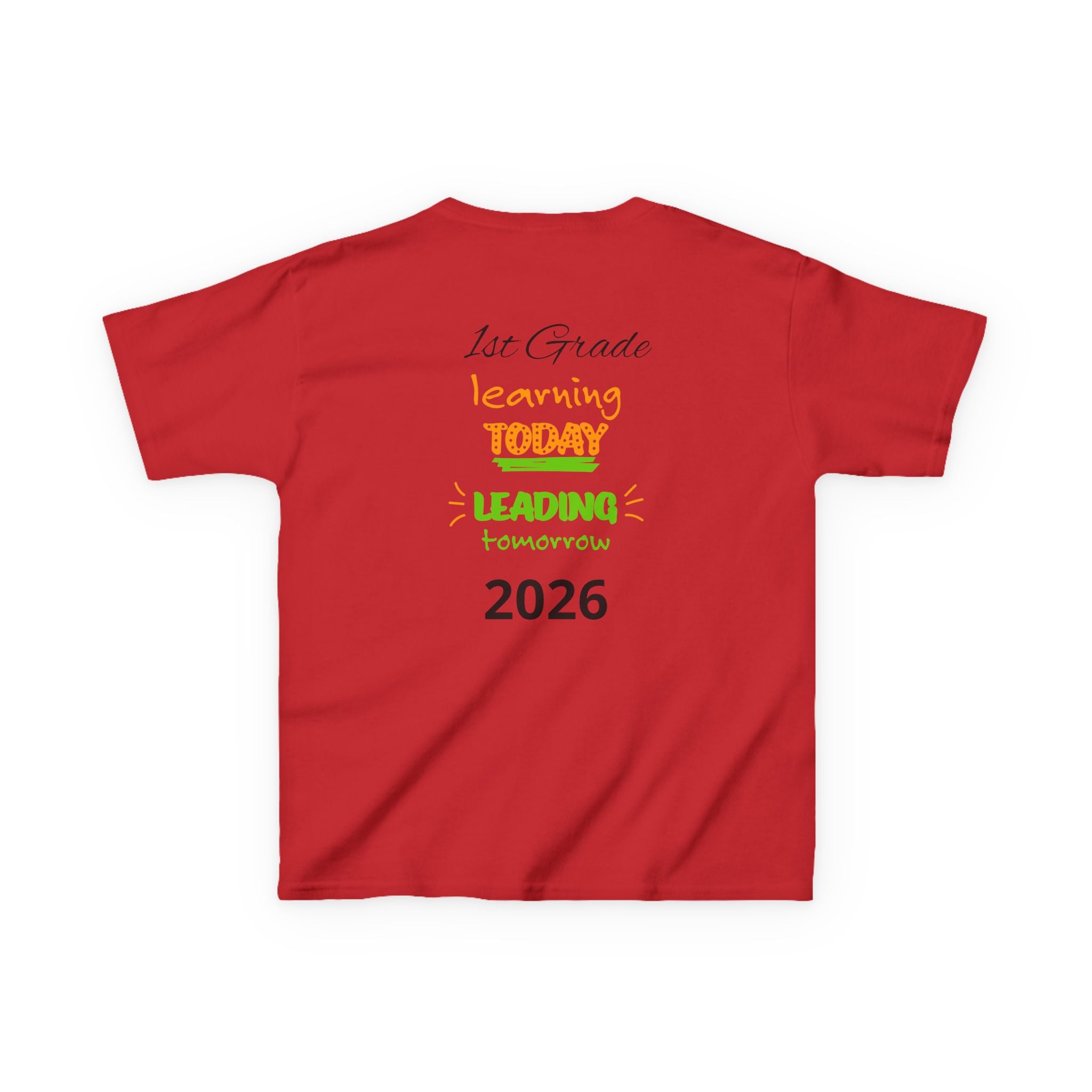 Kids 'Boss' Personalized T‑Shirt — Colorful Crayon Design (Custom Name)