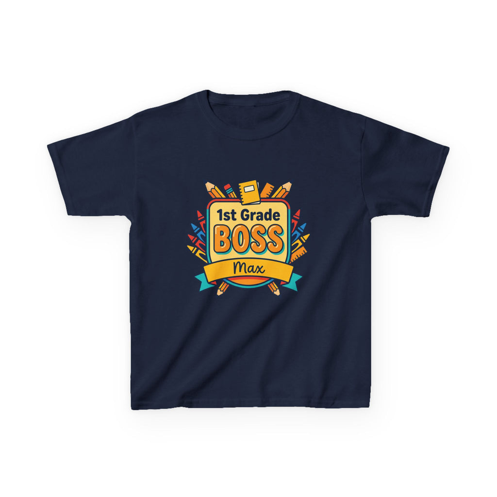 Kids Tee —  Back to School "BOSS" Personalized : "Learning Today, Leading Tomorrow"