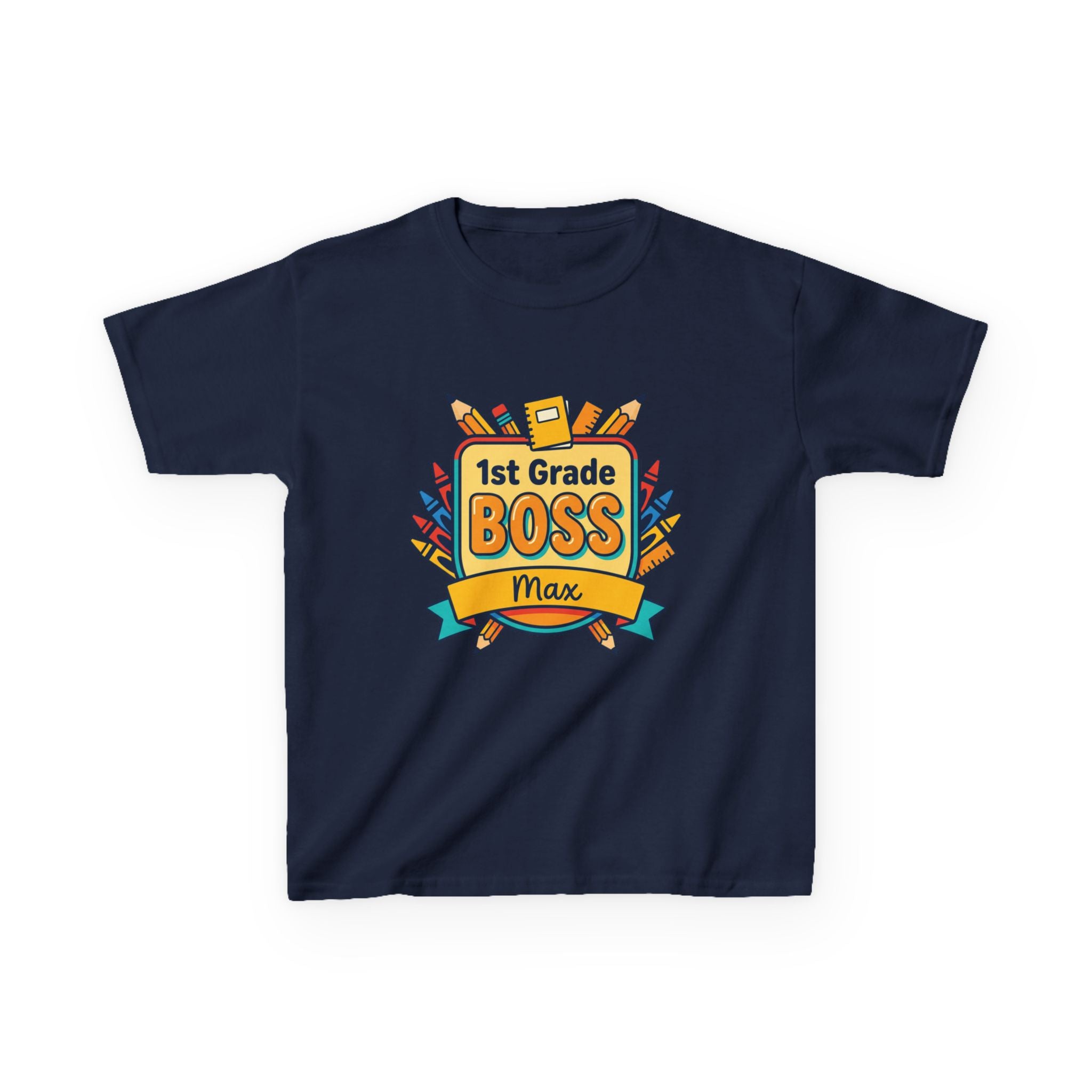Kids Tee —  Back to School "BOSS" Personalized : "Learning Today, Leading Tomorrow"