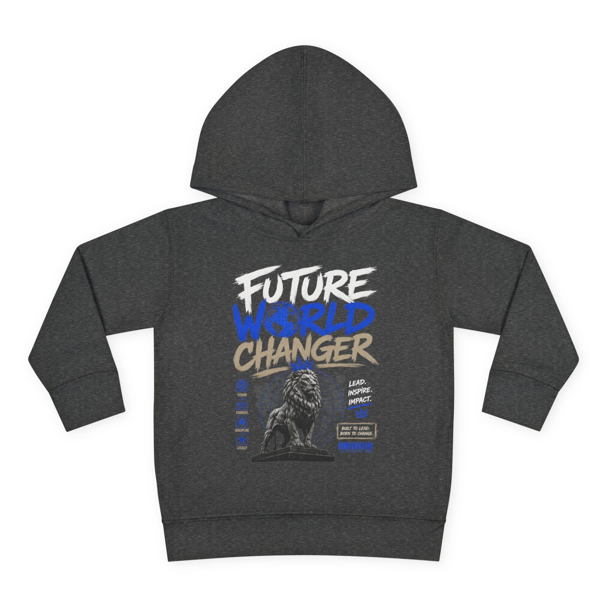 Toddler Hoodie — "Future World Changer" Lion Pullover