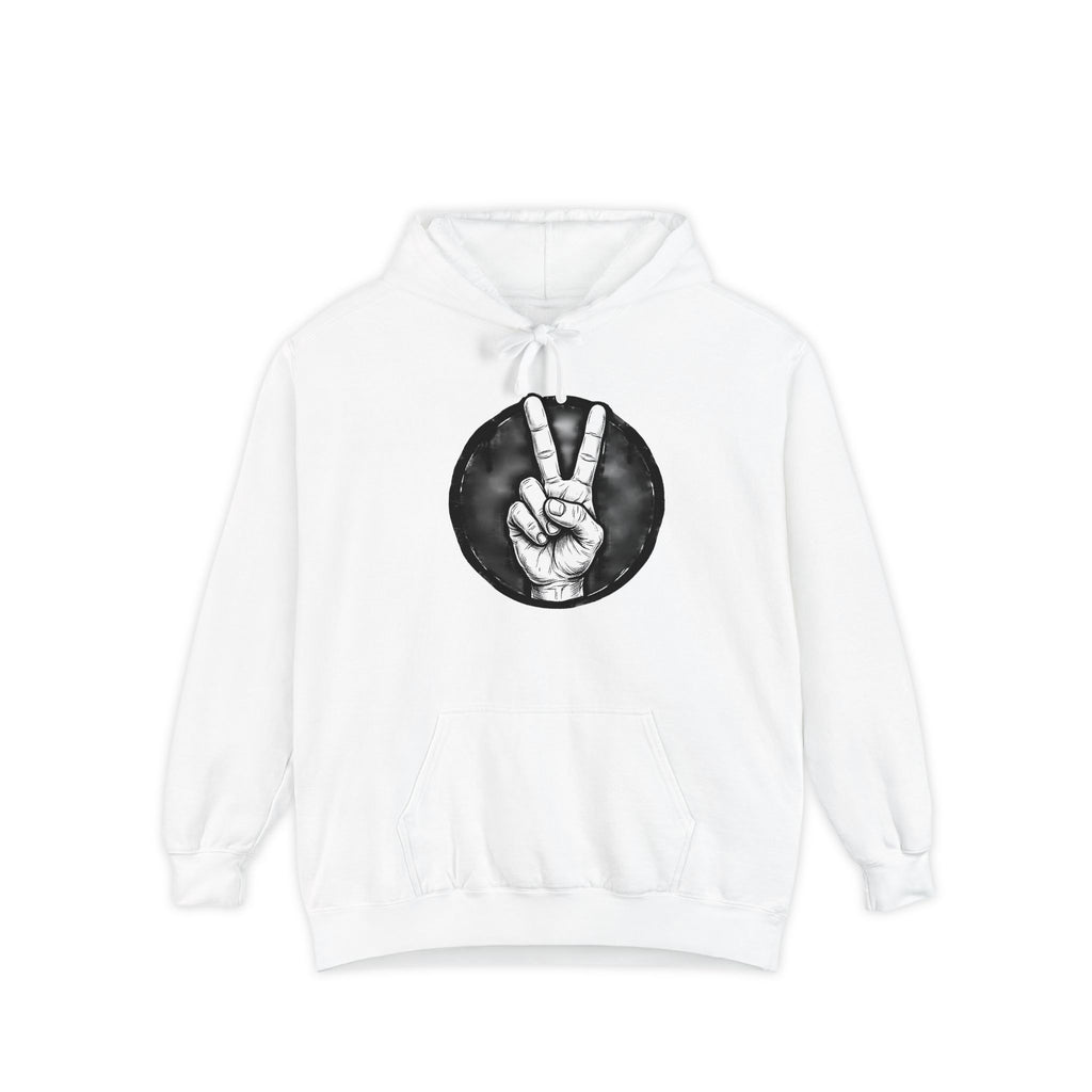 Peace Sign bulldog Hoodie "Explaining Why I Am Right"—  Graphic Pullover