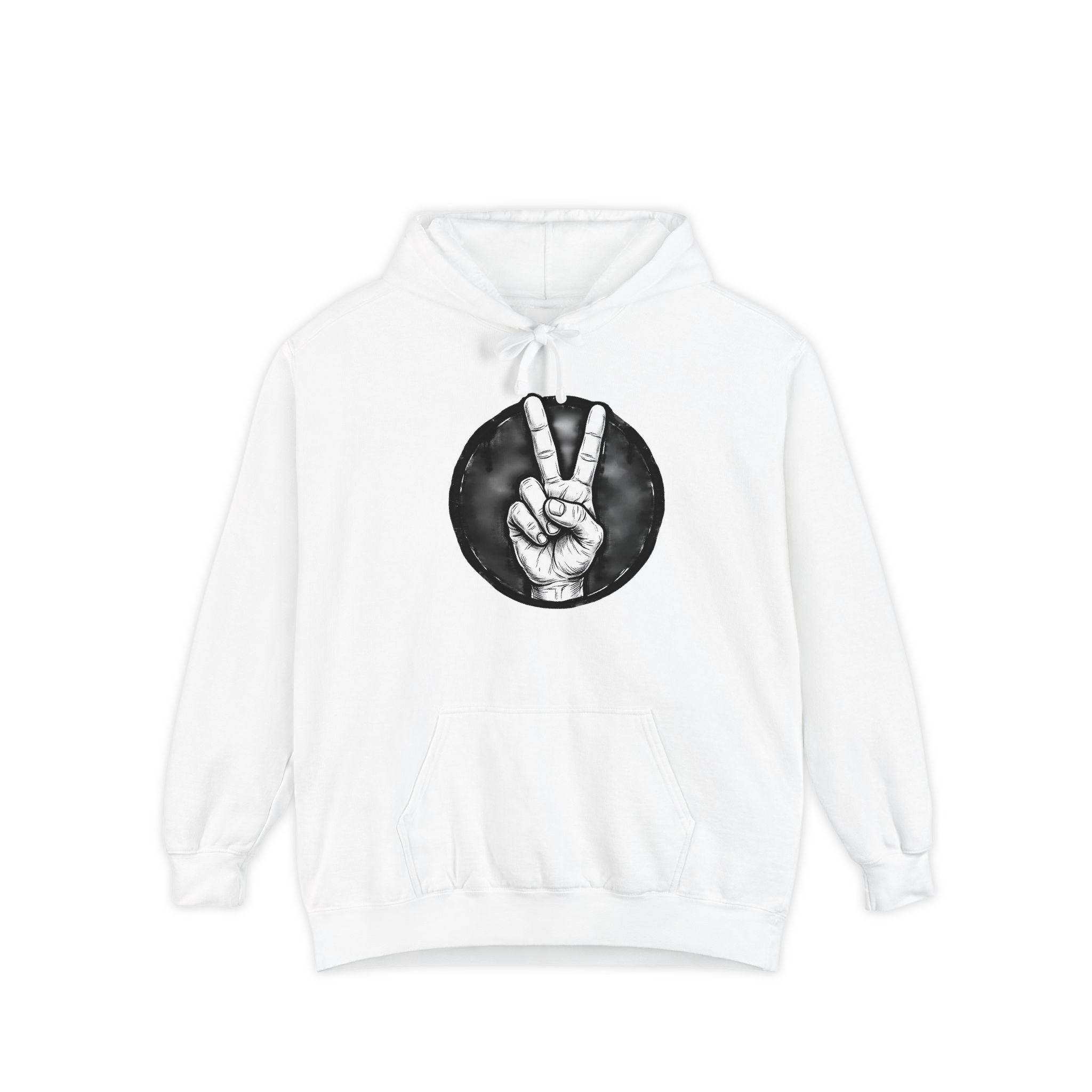 Peace Sign bulldog Hoodie "Explaining Why I Am Right"—  Graphic Pullover