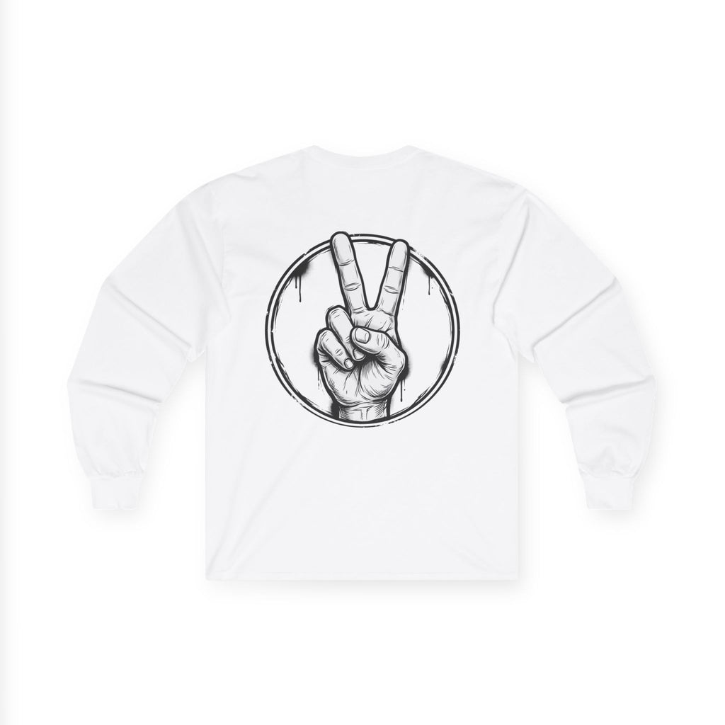 Funny Bulldog Peace Long Sleeve Tee — "I'm Not Arguing, I'm Explaining Why I'm Right"