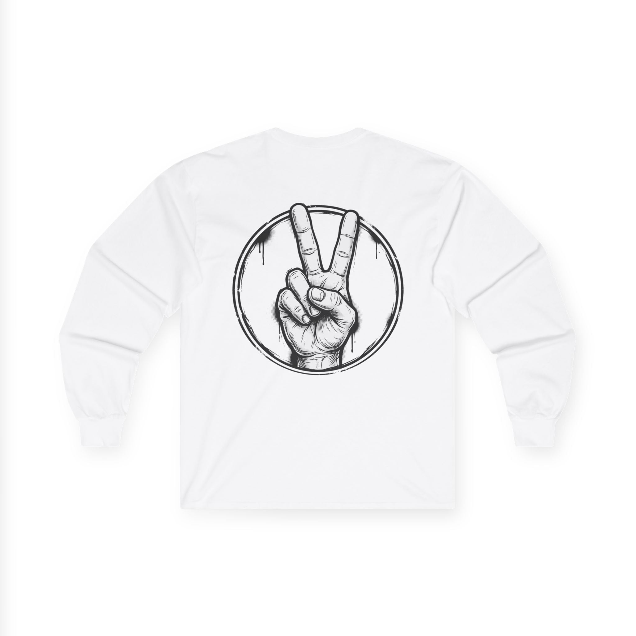 Funny Bulldog Peace Long Sleeve Tee — "I'm Not Arguing, I'm Explaining Why I'm Right"