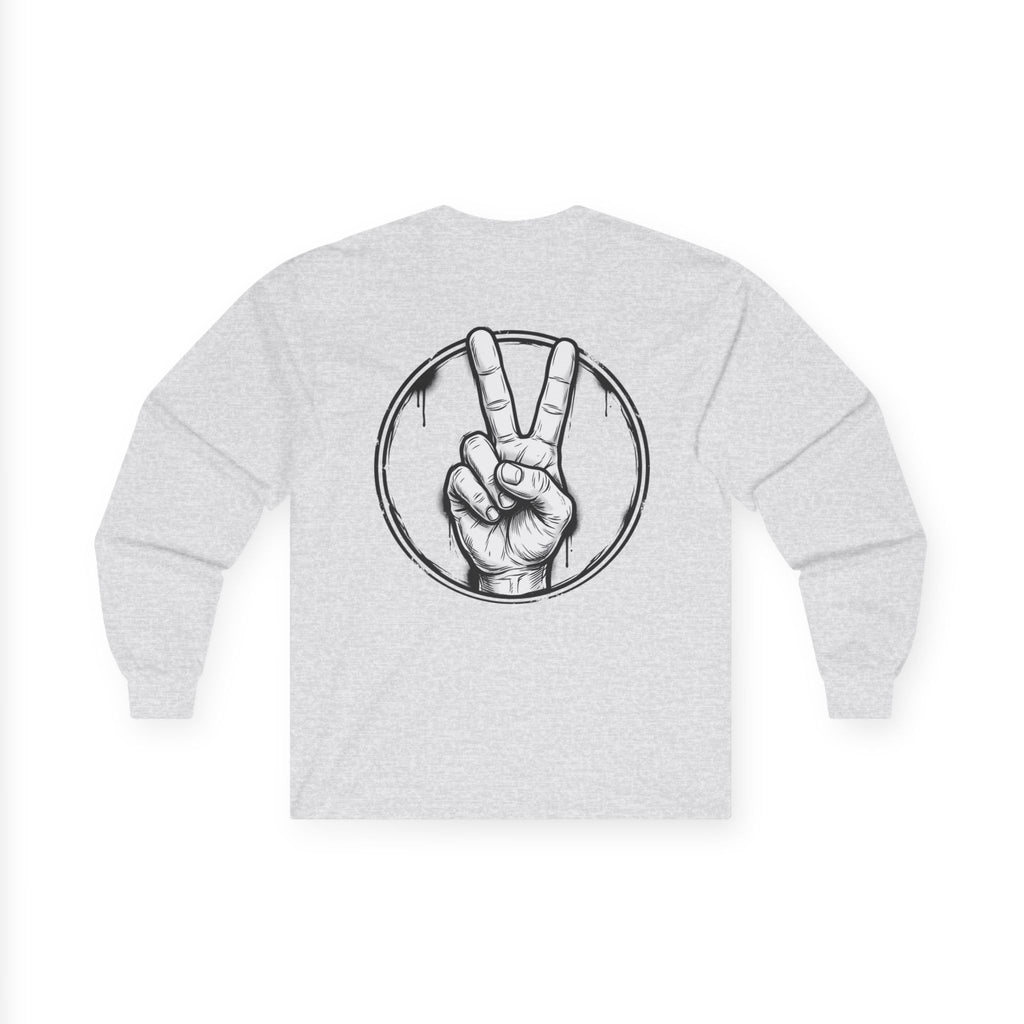 Funny Bulldog Peace Long Sleeve Tee — "I'm Not Arguing, I'm Explaining Why I'm Right"