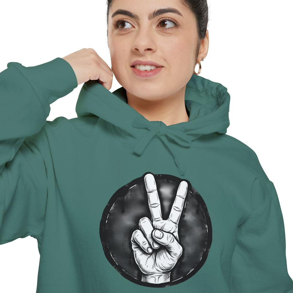 Peace Sign bulldog Hoodie "Explaining Why I Am Right"—  Graphic Pullover