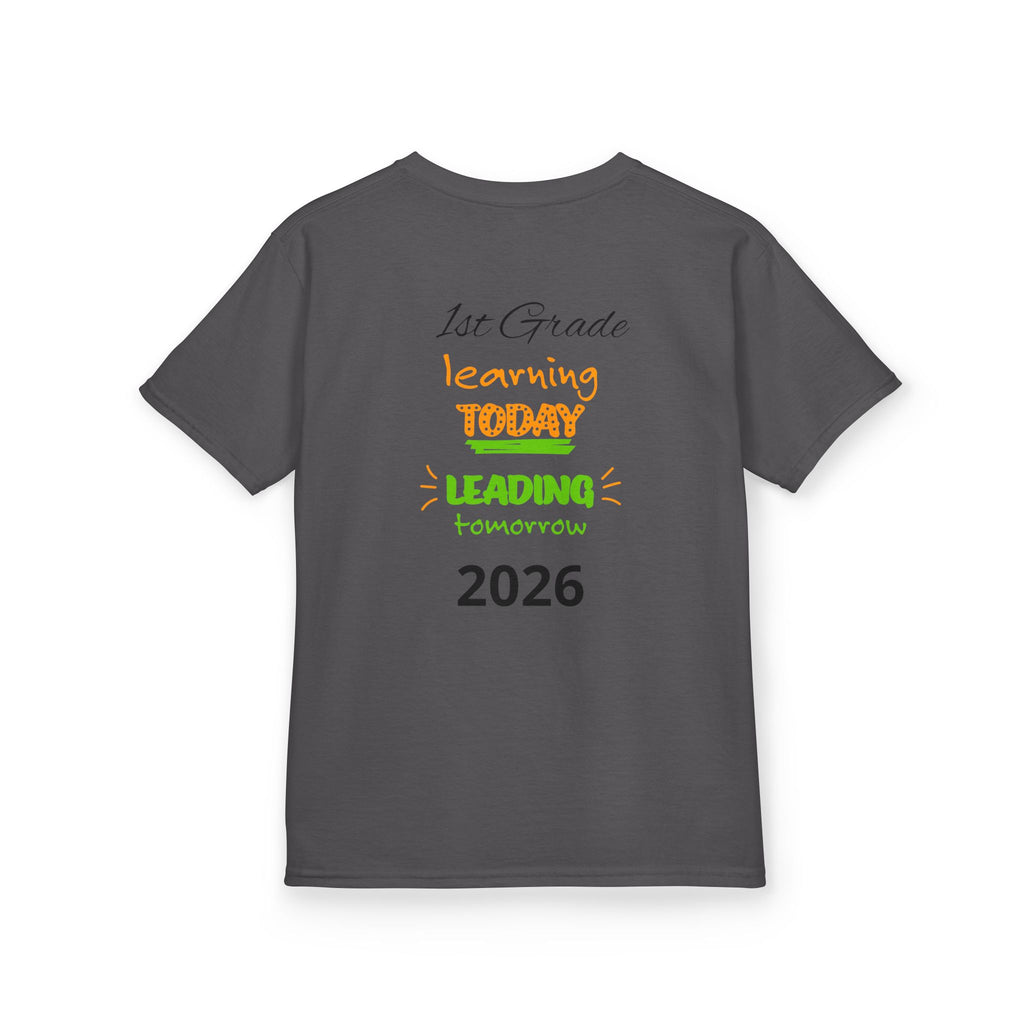 Kids 'Boss' Personalized T‑Shirt — Colorful Crayon Design (Custom Name)