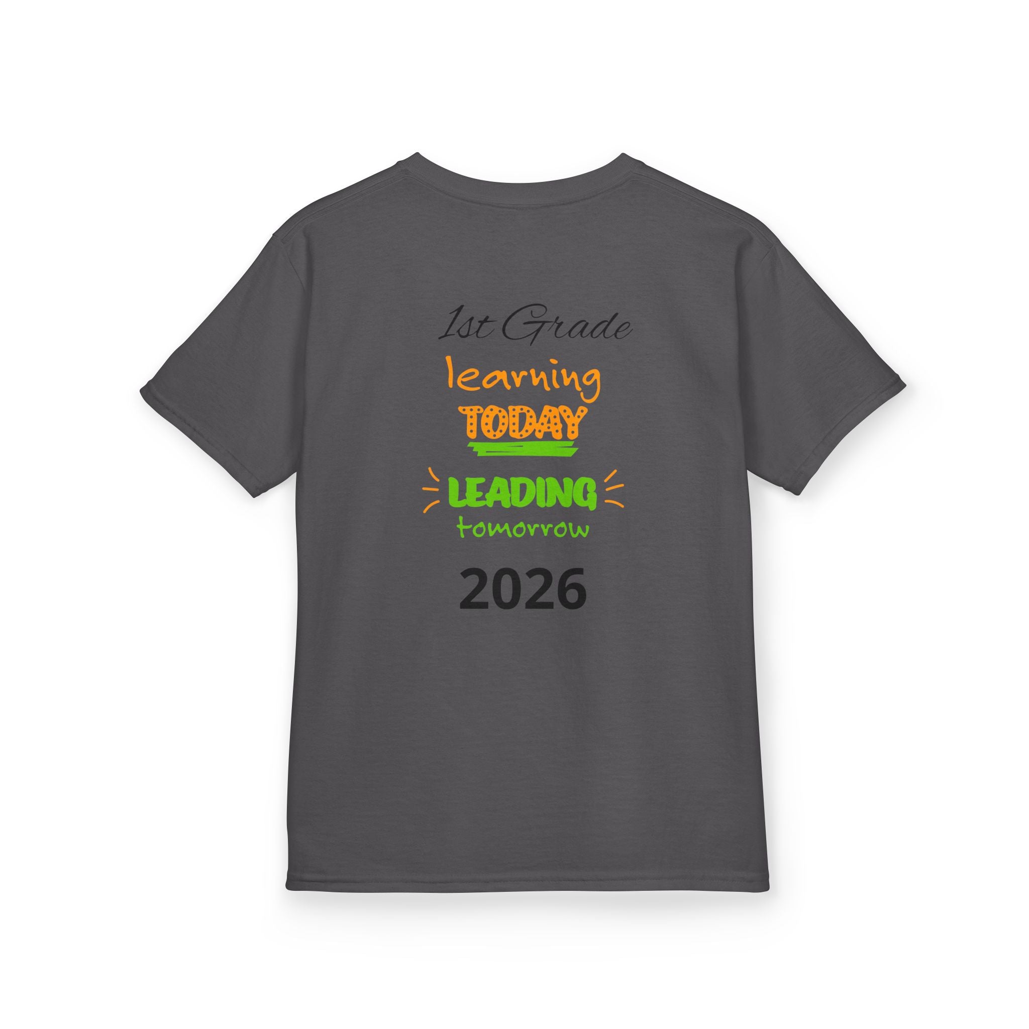 Kids 'Boss' Personalized T‑Shirt — Colorful Crayon Design (Custom Name)