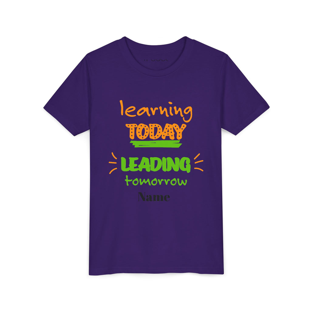 Personalized Youth Tee - Learning Today Leading Tomorrow