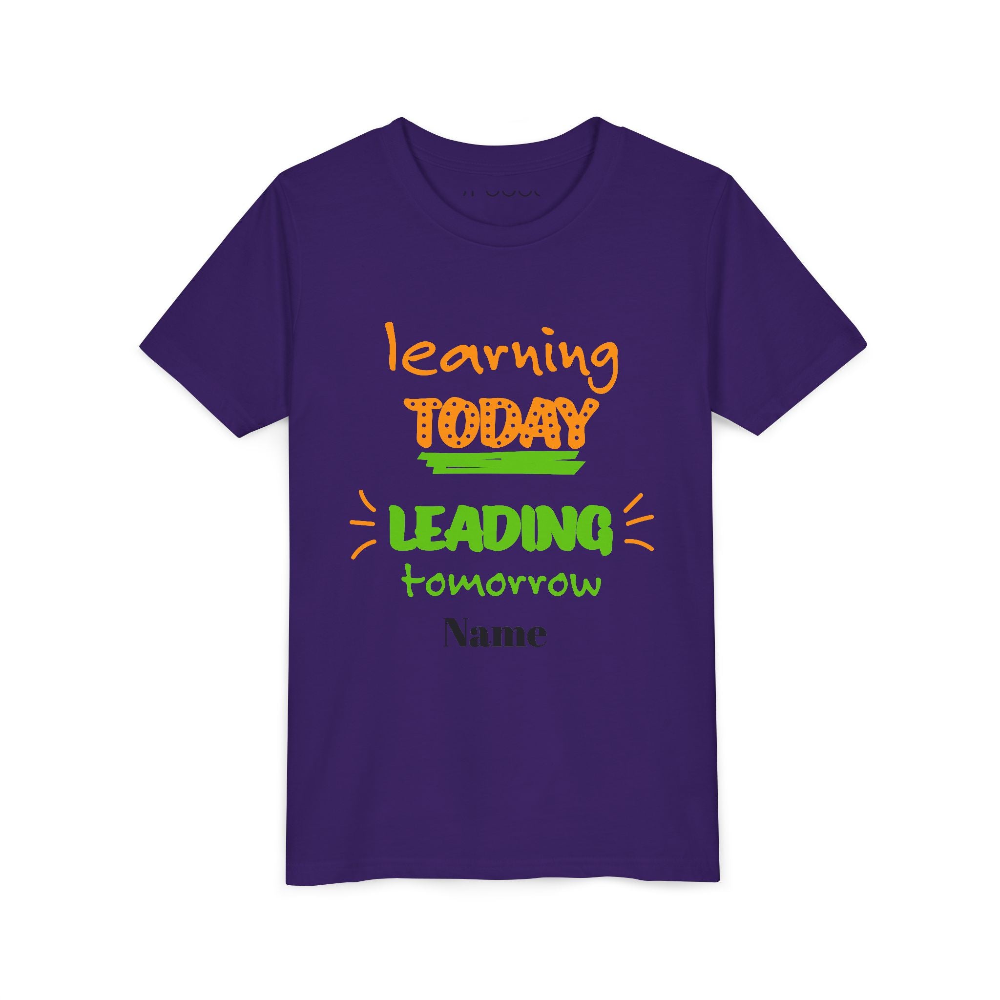 Personalized Youth Tee - Learning Today Leading Tomorrow