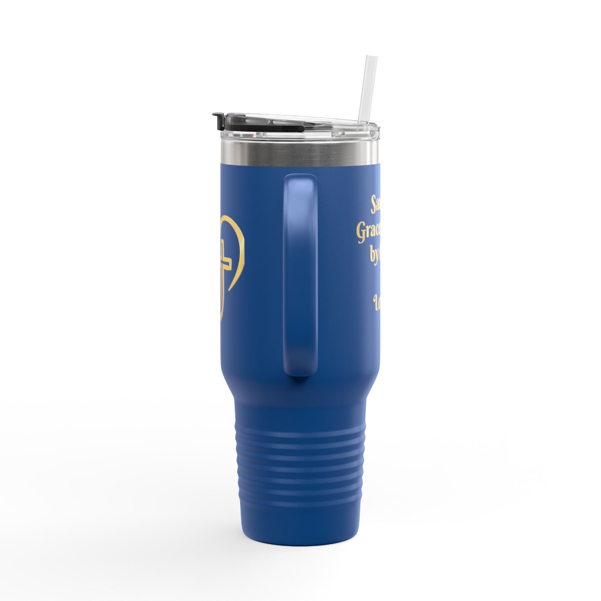 Personalized Christian Heart Cross 40oz Insulated Travel Mug