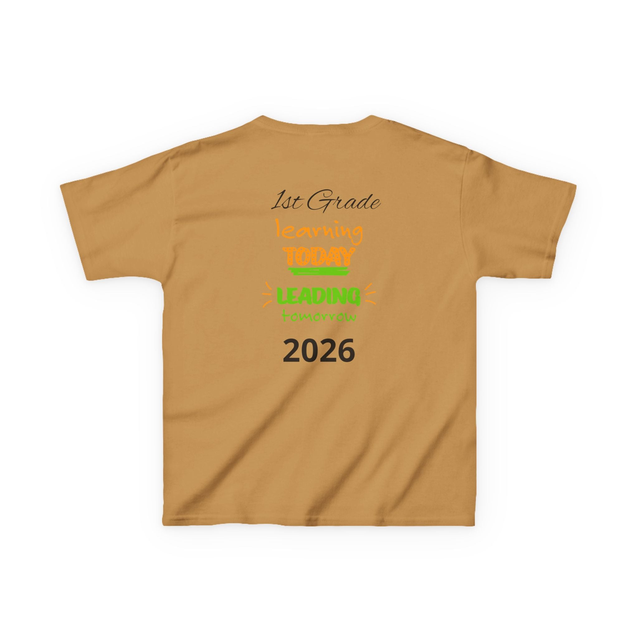 Kids 'Boss' Personalized T‑Shirt — Colorful Crayon Design (Custom Name)