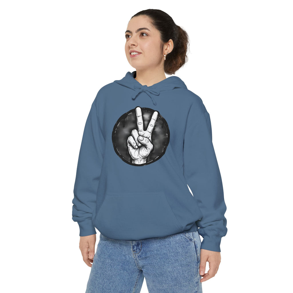 Peace Sign bulldog Hoodie "Explaining Why I Am Right"—  Graphic Pullover