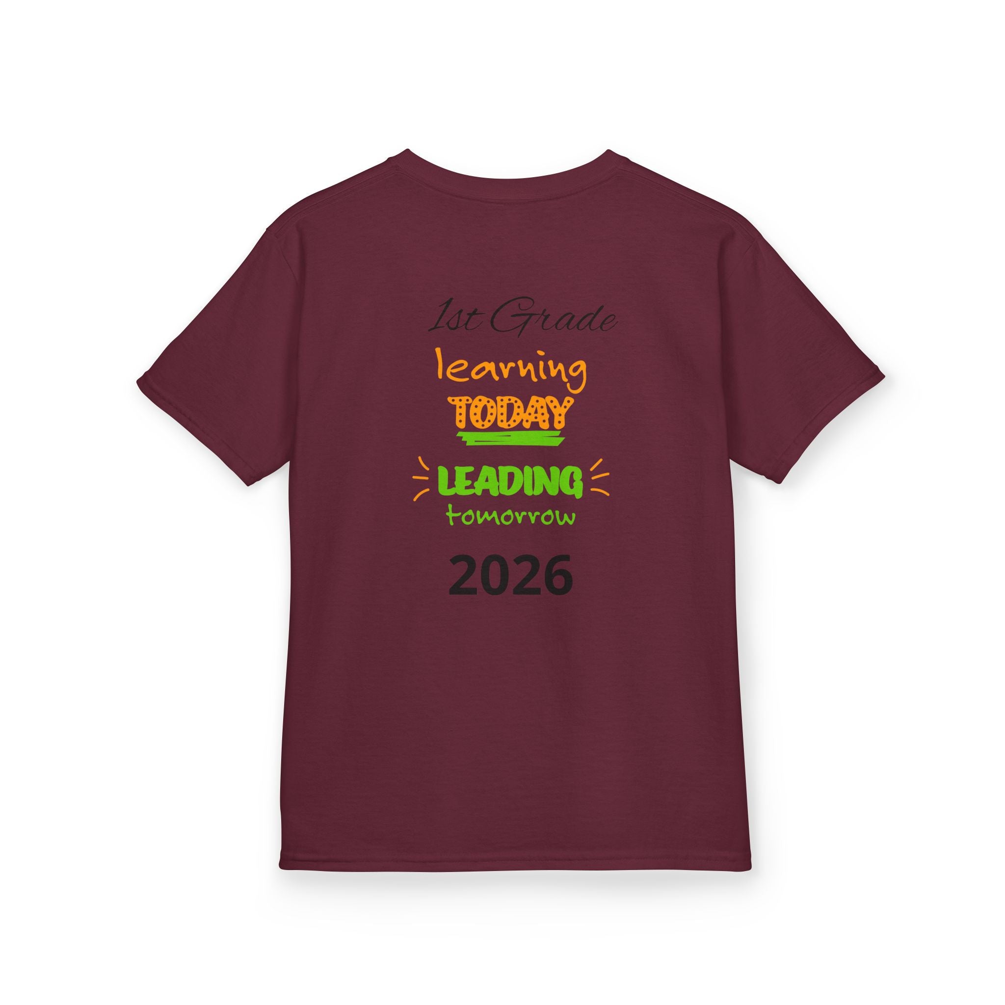 Kids 'Boss' Personalized T‑Shirt — Colorful Crayon Design (Custom Name)