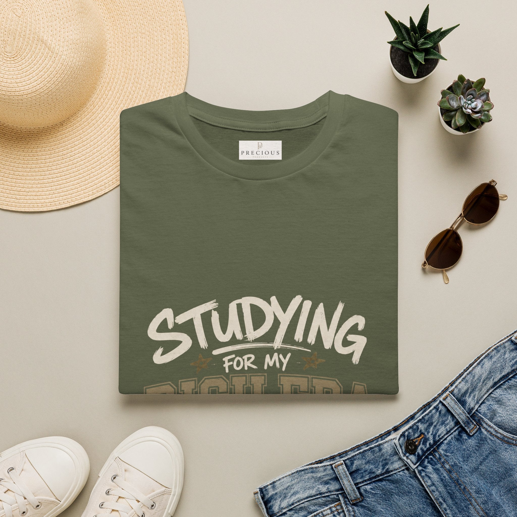 Personalized "Studying For My Rich Era", "Fear Less Do More" comfortable unisex T-Shirt