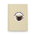 Personalized Coffee 'Espresso Yourself' Hardcover Journal — Personalized Beige Notebook for Writers & Coffee Lovers
