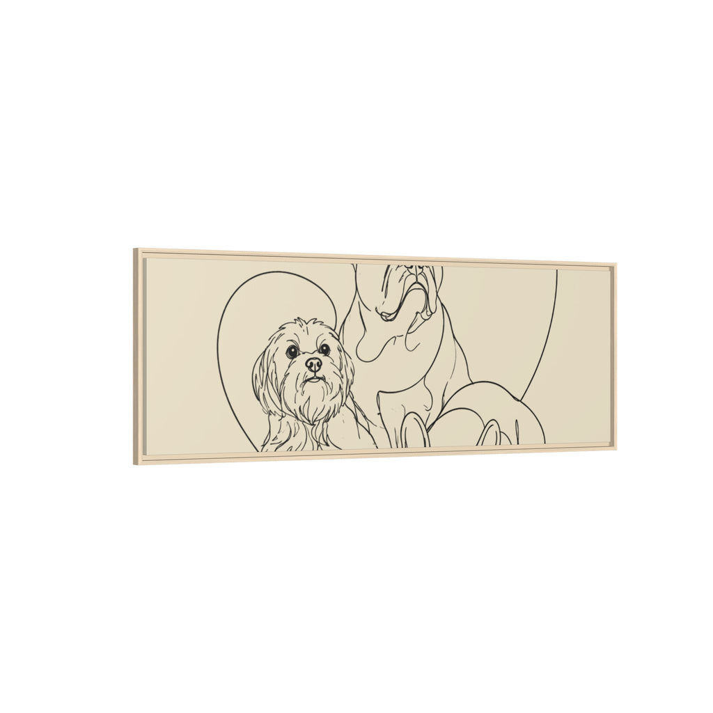 Frenchie Matte Canvas, Framed (Multi-color)