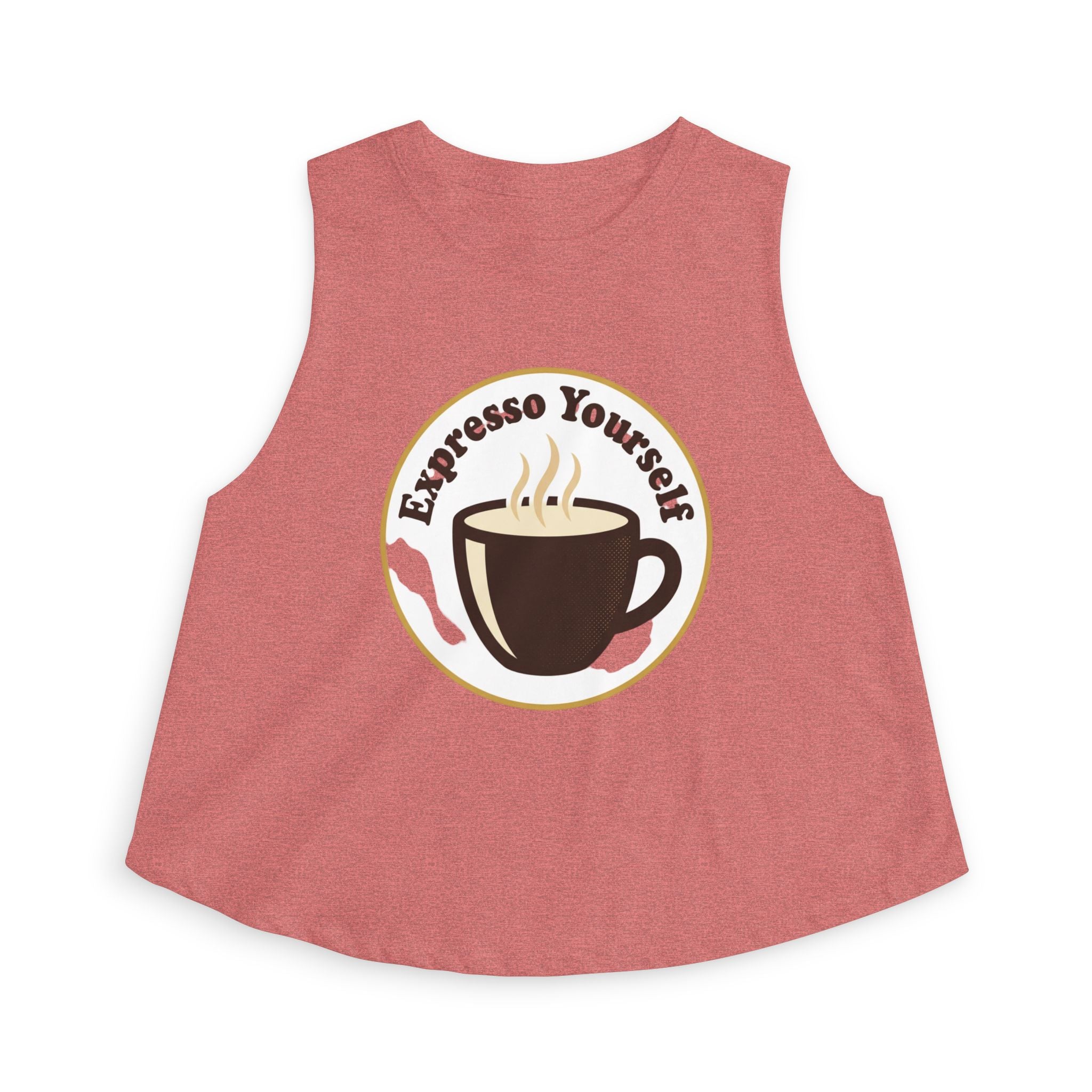 Espresso Yourself Crop Top — Cute Coffee Graphic Women's Tank